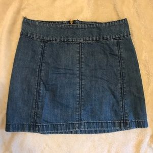 mini denim skirt